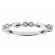 Ladies Stackable Diamond Ring with Lazer Cut and Beading Detail in 18kt White Gold