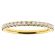 Thin Prong Set Diamond Wedding Band Ring in 18kt Yellow Gold