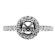 Round Halo Diamond Engagement Ring Semi Mount in 18kt White Gold