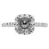 Diamond Square Halo Engagement Ring Semi Mount in 18kt White Gold