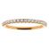 1.7mm Thin Single Row Diamond Ladies Wedding Band Ring in 18kt Rose Gold
