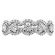 5 Stone with Curved Diamond Border Ladies Ring in 18kt White Gold