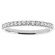2mm Thin Single Row 18 Round Diamonds Wedding Band Ring in 18kt White Gold