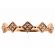 5 Sideway Squares, Ladies Stackable Diamond Ring in 18kt Rose Gold