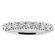 9 Stone, U prong, Bead Design Sides Diamond Wedding Band in 18kt White Gold
