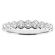 11 Stone Semi Bezel Set Diamond Wedding Band in 18kt White Gold