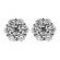 1.11ct Diamond 3D Cluster Earrings in 18kt White Gold