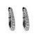 Small Graduating Diamond Thin Huggie Style Hoop Earring in 18kt White Gold