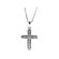 Cross with Channel Set Diamonds in 18kt White Gold