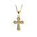 Diamond Cross with 11 Channel Set Diamonds in 18kt Yellow Gold