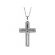 Diamond Cross with Gold Line Center in 18kt White Gold