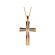 Modern Detailed Diamond Cross Two Tone Rose and White 18kt Gold