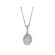 Oval Diamond Cluster Pendant with Diamond Bail in 18kt White Gold