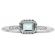 Genuine Aquamaring Ring With Diamond Accents in 14kt White Gold