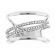 Four Row Open Row Design Diamond Ladies Ring in 18kt White Gold