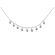 9 Dangling Bezel Diamond Necklace in 18kt White Gold