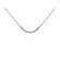 Diamond Curved Bar Necklace in 18kt White Gold