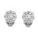 Round Stud Earrings with Diamonds in 18k White Gold
