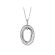 Oval Pendant with an Interlocking Design of Diamonds and 18k White Gold