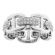 Ladies Fashion Ring with Interlocking Links of Diamonds in 18k White Gold