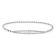 Beaded Bangle with Spaced Bars of Diamonds in 18k White Gold
