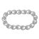Link Style Bracelet with Interlocking Drop Design of Diamonds in 18k White Gold