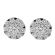 Round Stud Earrings with Diamonds in 18k White Gold
