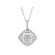 Diamond Shaped Pendant with Intricate Design of Diamonds and Filigree in 18k White Gold