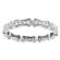 Curved Eternity Band with Diamonds Bordered by Milgrain Design in 18k White Gold