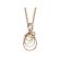 Diamond Drop Shaped Pendant with Interlocking Design in 18k White, Yellow, and Rose Gold