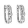 Openwork Huggie Earrings with Diamonds in 18k White Gold