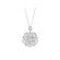 Flower Petals Pendant / Necklace - Rope Design - 18k White Gold Jewelry