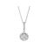 Diamond Cluster Pendant / Necklace - Round - 18k White Gold Jewelry
