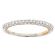 Two Tone Diamond Wedding Band - 18k White & Rose Gold Ring