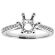 Thin Graduating Shank with Diamonds under Crown Diamond Engagement Ring Semi Mount
