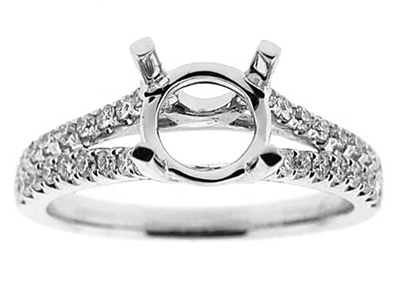 Split Shank Diamond Engagement Ring Semi Mount