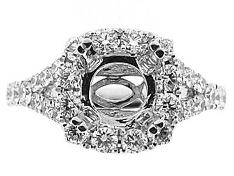Cushion Halo, Eternity, Single to Split Shank Diamond Engagement Ring Semi Mount