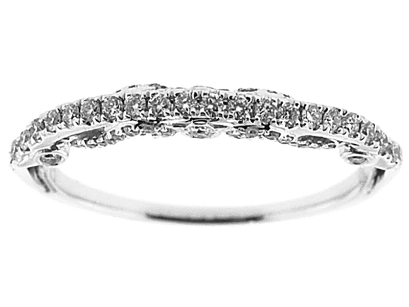 Diamond Wedding Band in 18K White Gold