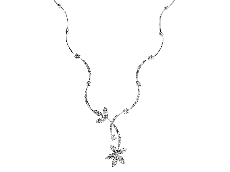 Diamond Necklace in 18K White Gold