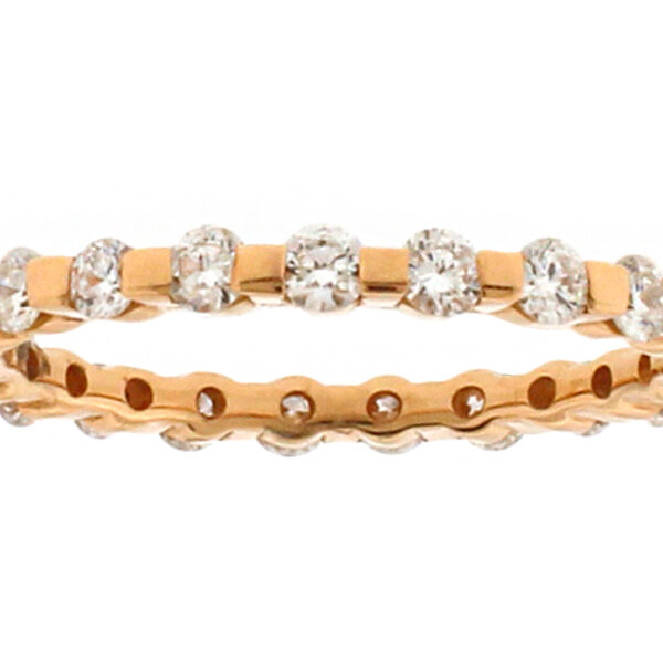 Ladies Eternity Band with Channel Set Diamonds in 18k Yellow Gold