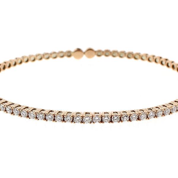 Bangle with Diamonds in 18kt Rose Gold
