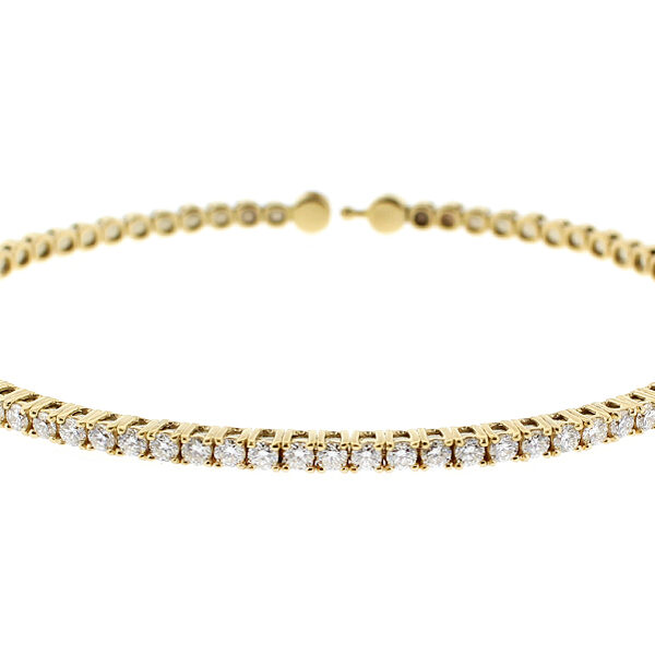 Bangle with Diamonds in 18kt Yellow Gold