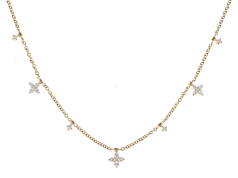 18k Yellow Gold Necklace with Diamonds