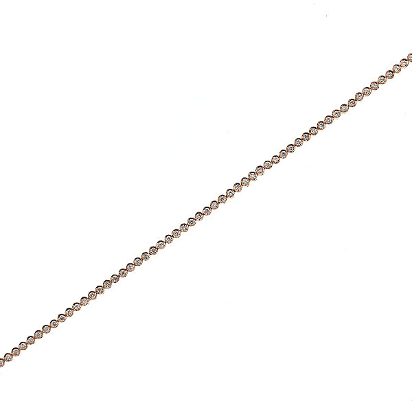 Tennis Bracelet with Diamonds in 18k Rose Gold