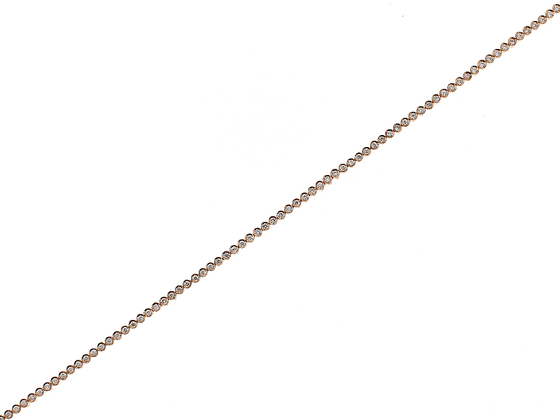Tennis Bracelet with Diamonds in 18k Rose Gold