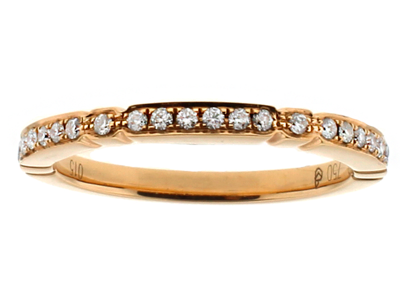 Ladies Stackable Diamond Ring in 18kt Rose Gold