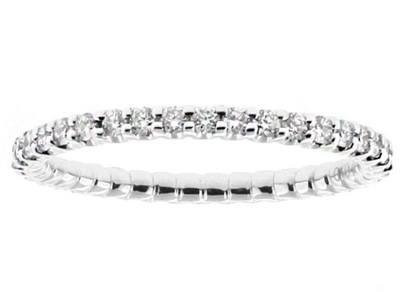 1.8mm Wide Diamond Eternity Band Ring in 18kt White Gold
