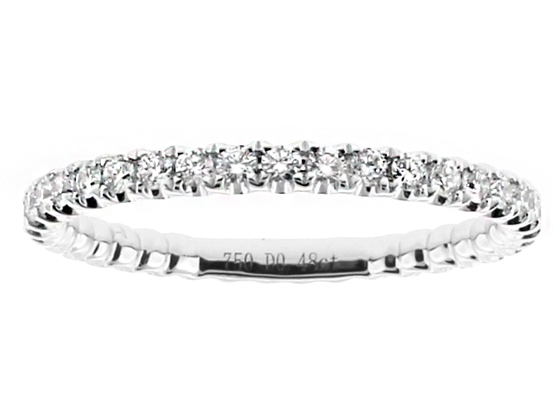 2mm Wide, Diamond Eternity Ring in 18kt White Gold