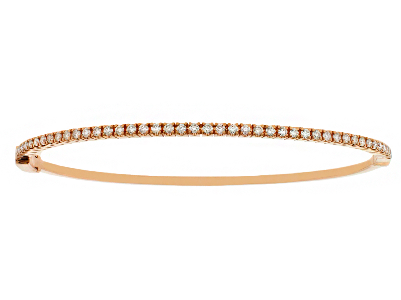 Diamond Bangle in 18kt Rose Gold