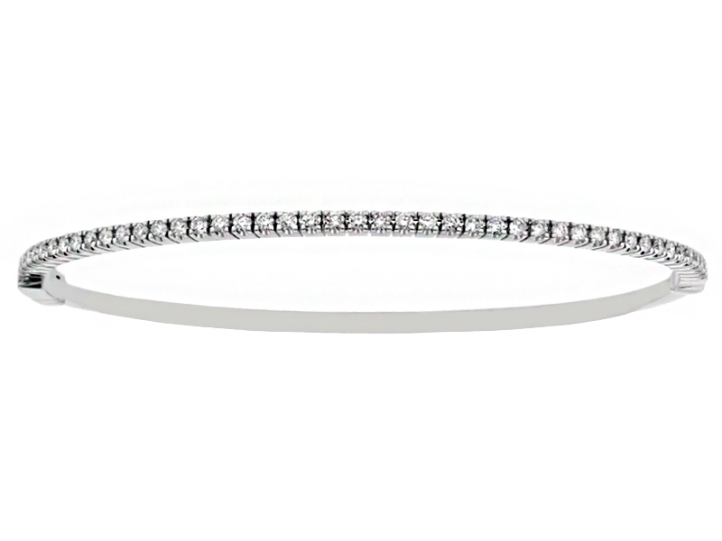 Diamond Bangle Bracelet in 18kt White Gold
